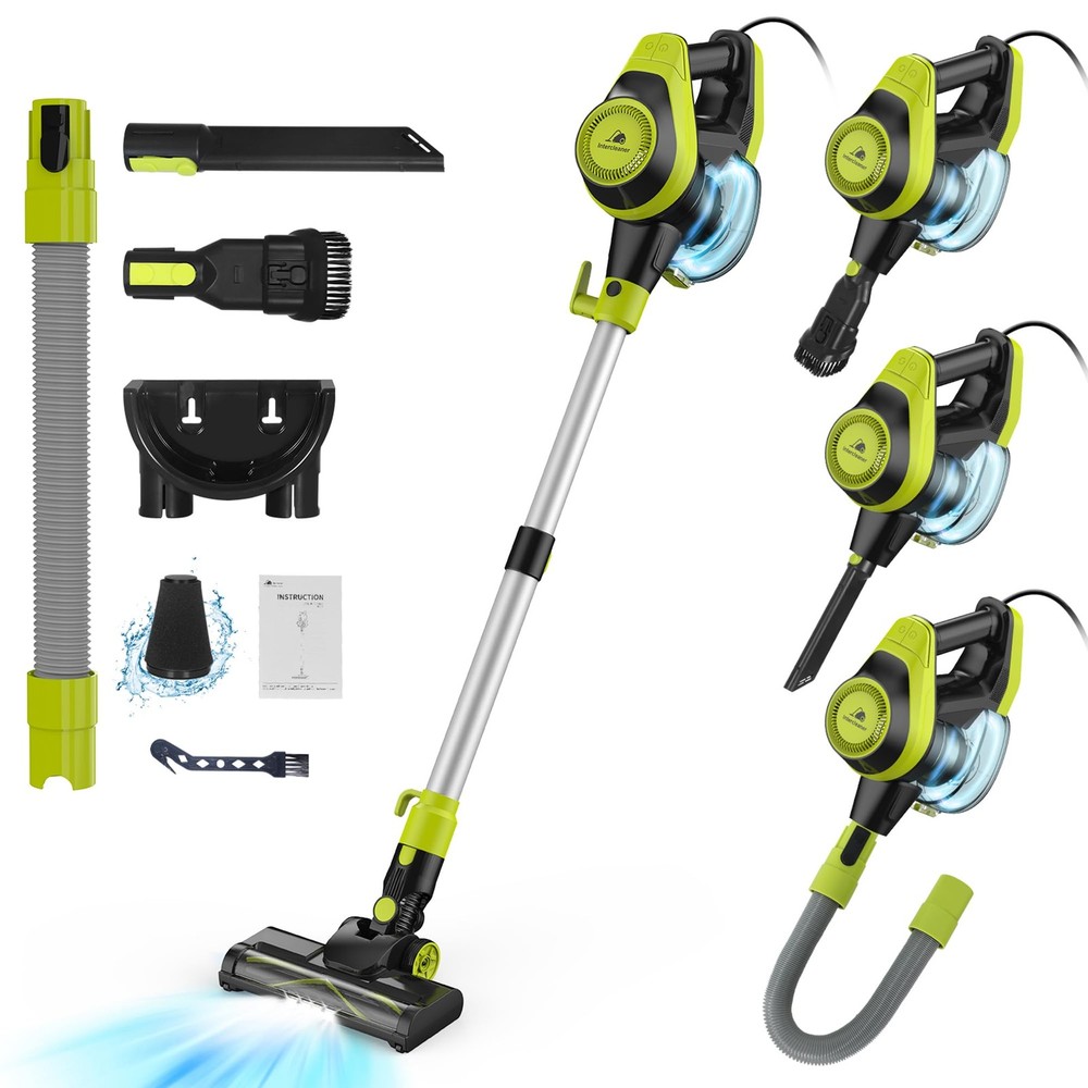 23Ft Corded Vacuum Cleaner,20KPa Powerful Suction 2 Operation Mode Stick,19''...