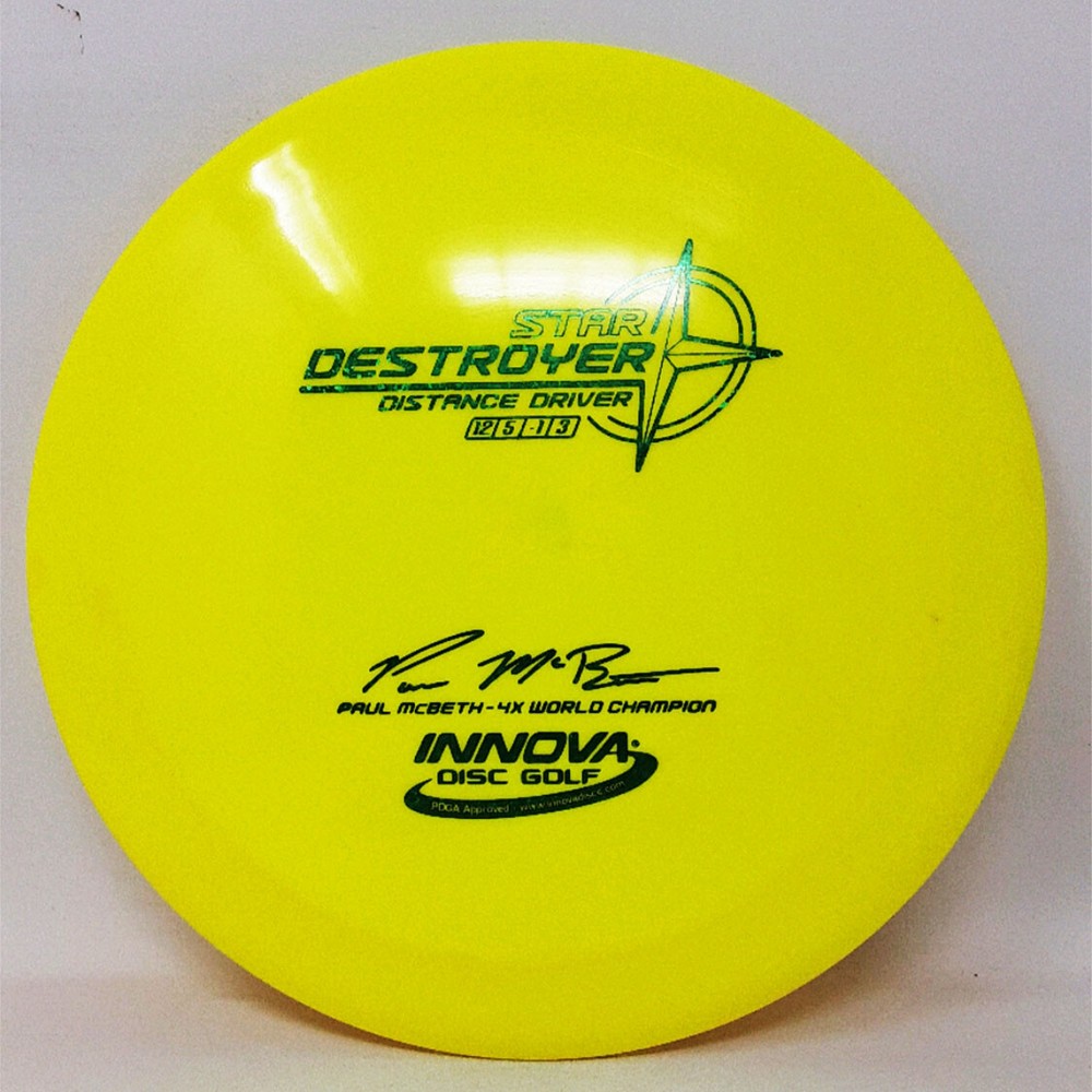 Destroyer Star 176g McBeth 4X Day Glow Yellow New Innova PRIME Disc Golf-image