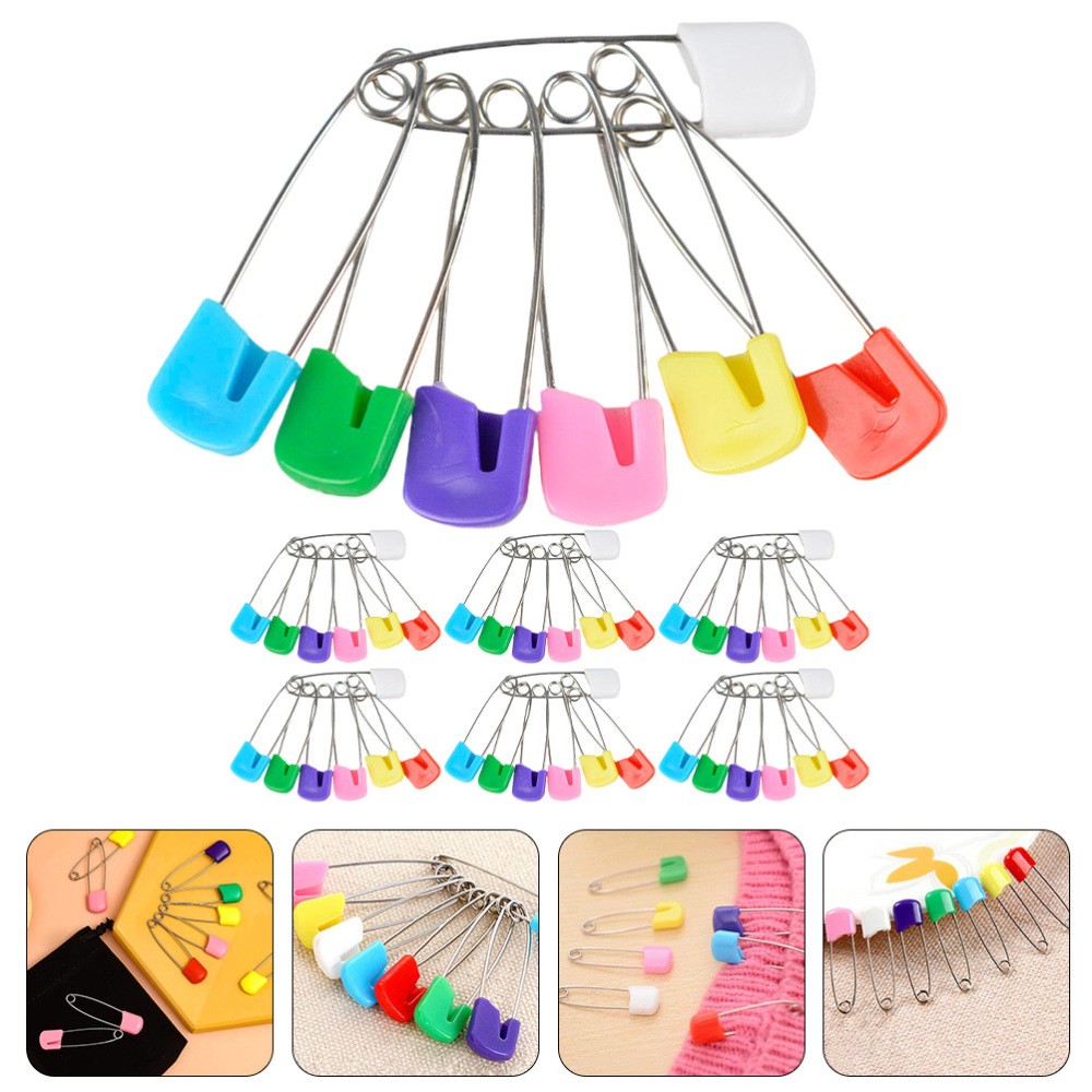 100 Pcs Safety Pins for Baby Diapers and Children's Clothing