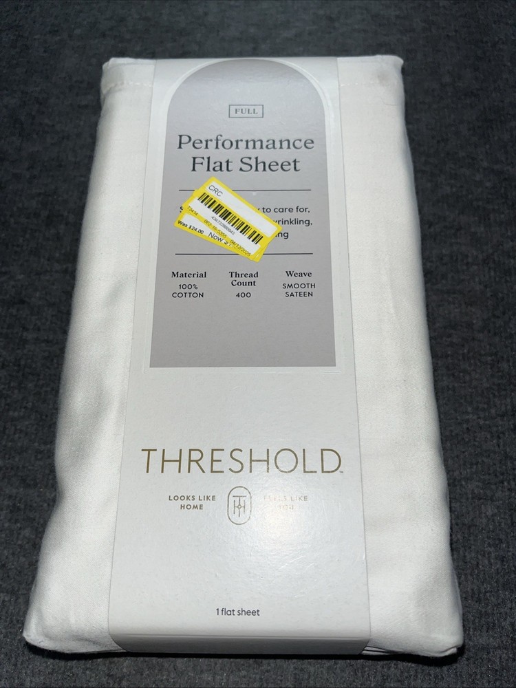 400-Thread Count Cotton Flat Sheet in Sour Cream - Soft & Durable  -image