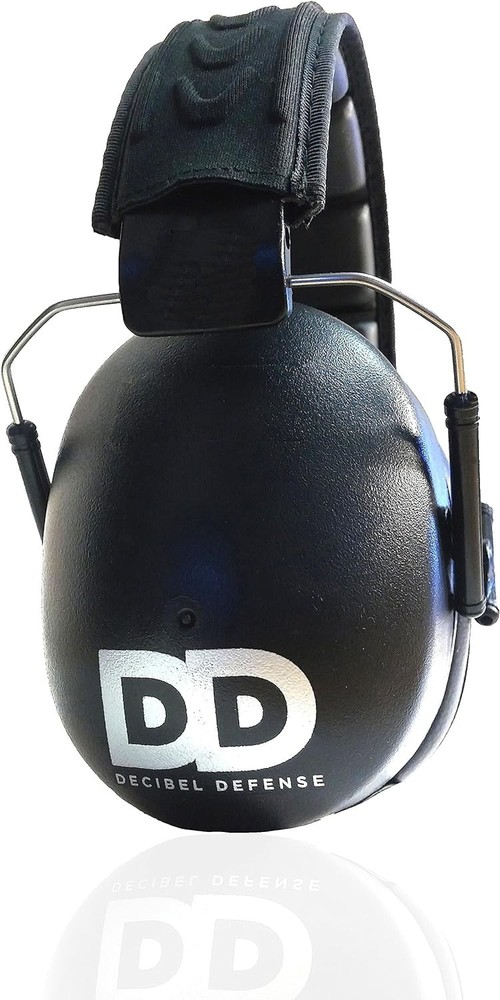 Professional Safety Ear Muffs by Decibel Defense - 37dB NRR - Regular, Black