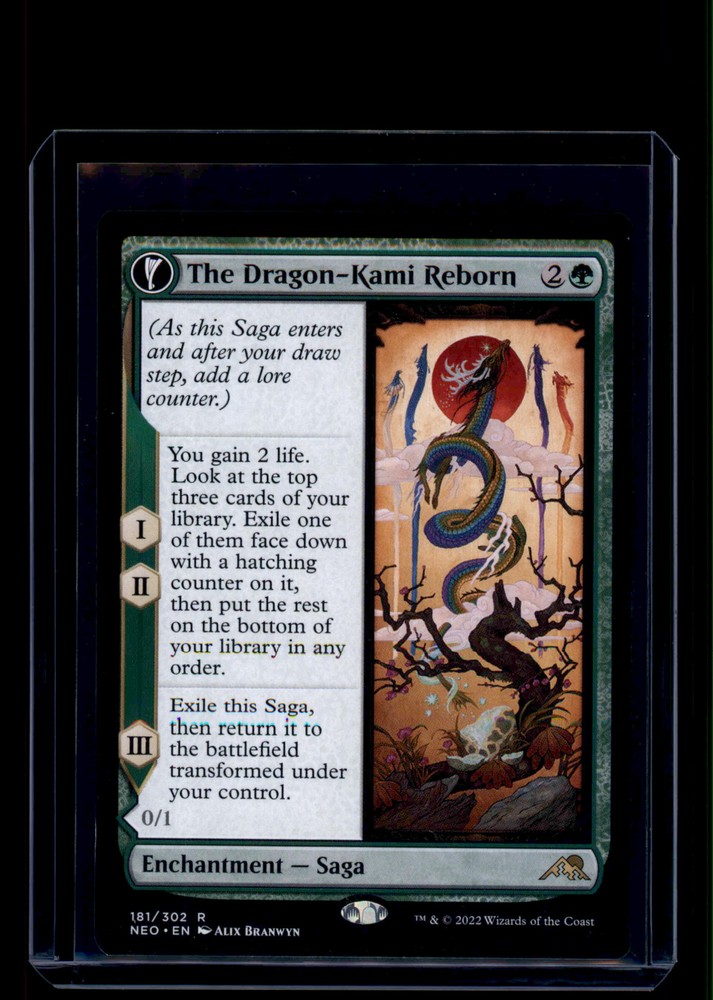 MTG Kamigawa Neon Dynasty Rare The Dragon-Kami Reborn #181