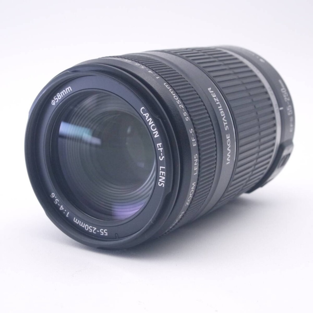 Canon EF-S 55-250mm f4-5.6 IS Lens Used Compact Clean No Fungus
