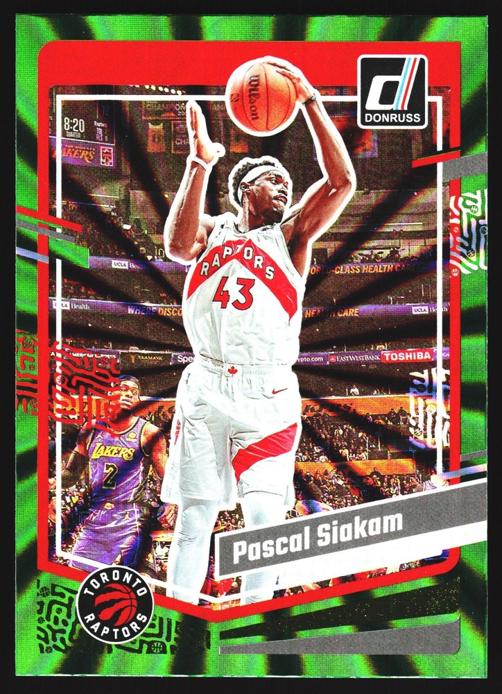 Pascal Siakam 2023-24 Donruss Optic Green Laser HOLO Toronto Raptors