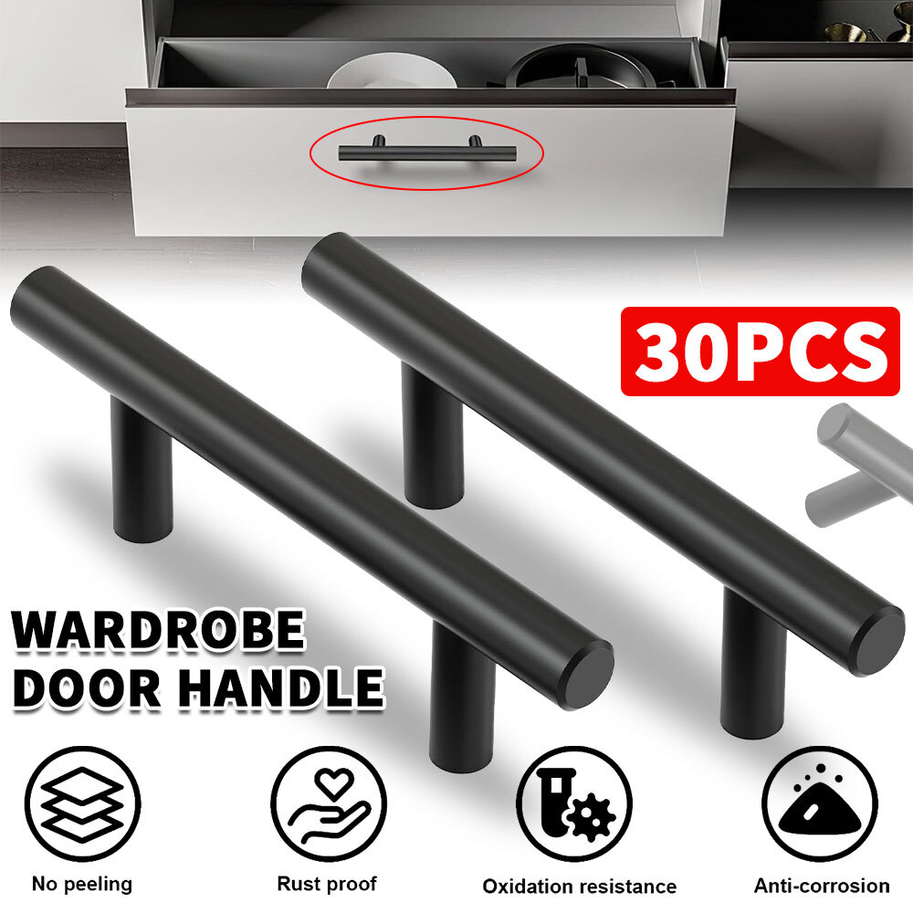 30 PCS 5 Inch Matte Black Cabinet Pulls - Stylish, Durable, Modern Design
