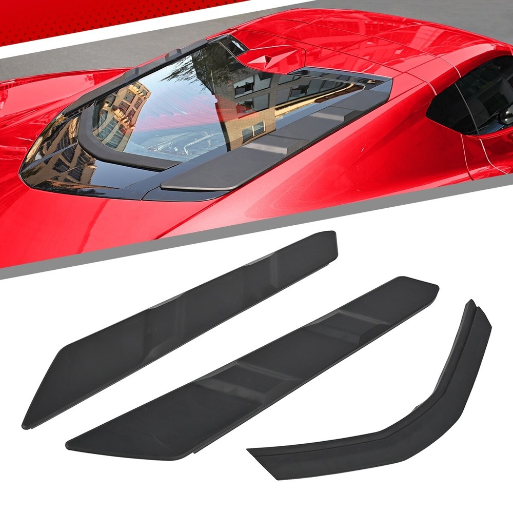3pcs Rear Roof Dry Bay Vent Blocks Cover For Corvette C8 Coupe 2020-2024 Z06 Z51