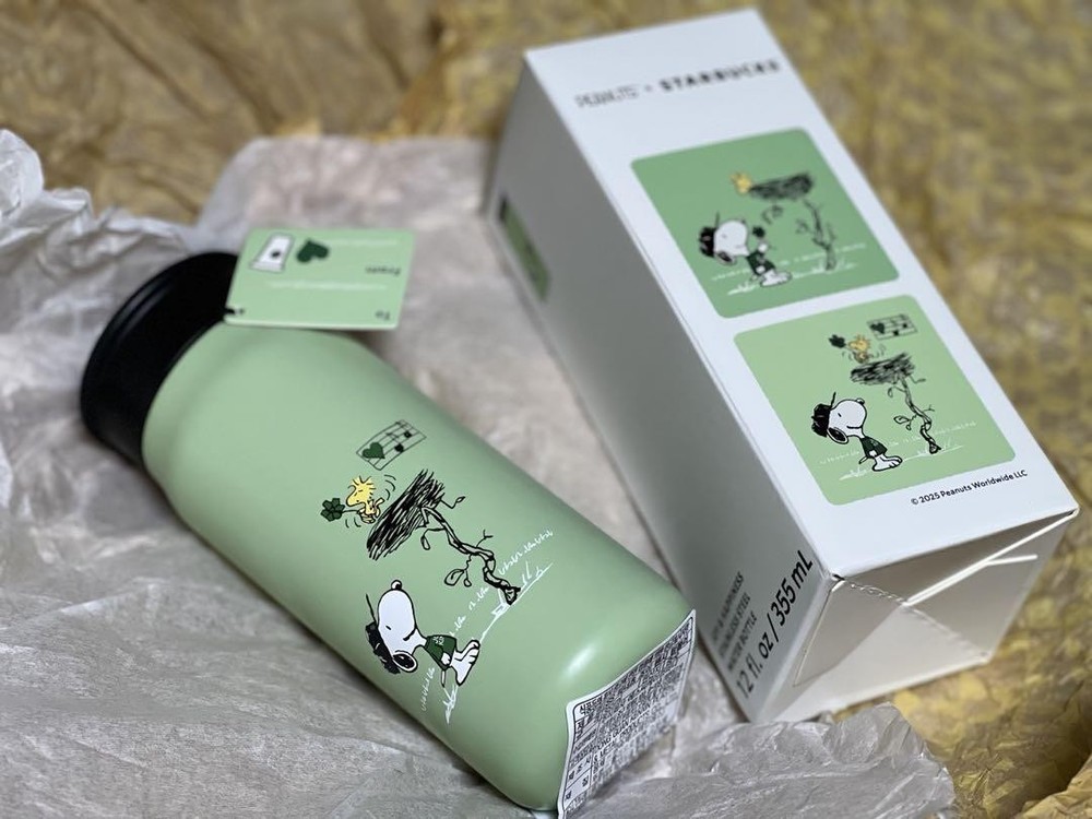 Starbucks Snoopy Peanuts Stainless Steel Bottle 355ml Korea Limited Edition