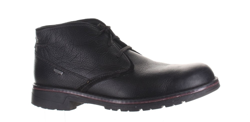 Clarks Mens Morris Peak Black Ankle Boots Size 10 (7783732)