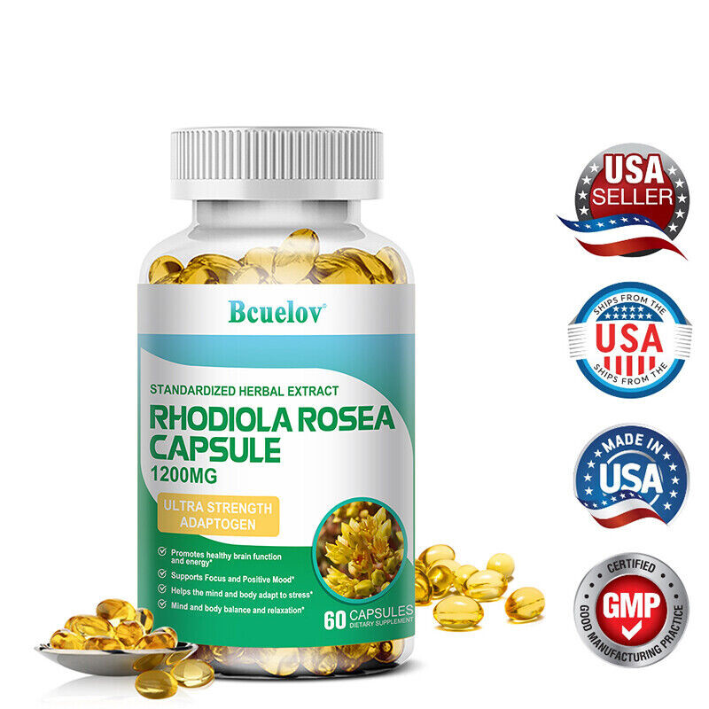 Rhodiola Rosea Root Extract 1200 Mg (60 Capsules)