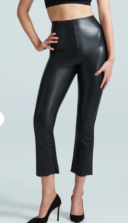 NEW Commando Faux Leather Crop Flare Leggings size XL