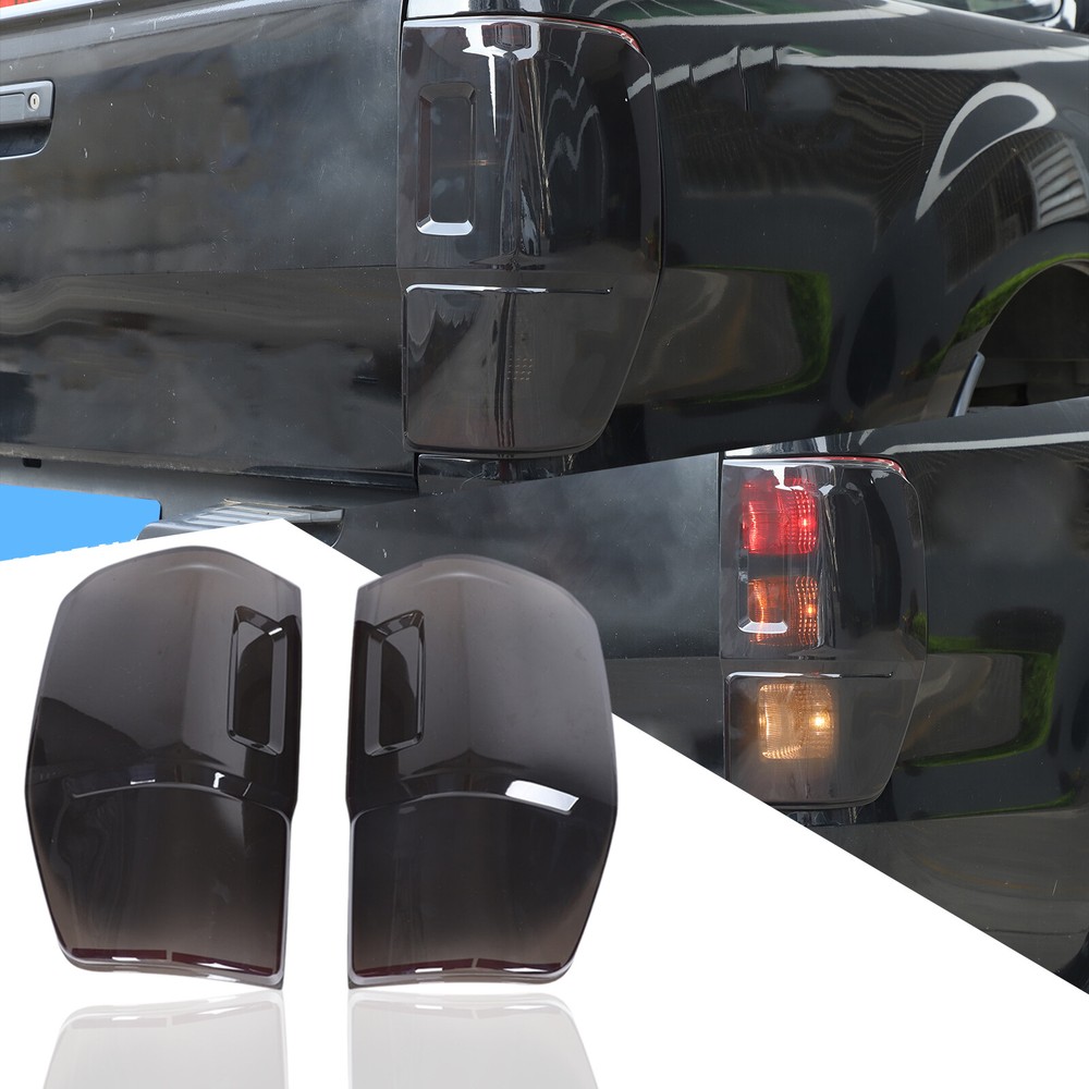 Smoked Black Tail Light Guard Cover Trim For Ford Ranger 2015-2022