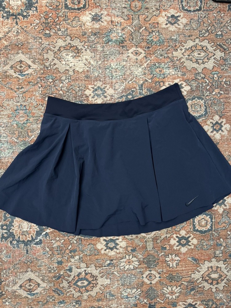 Nike Dri-FIT Skirt Skort Womens navy Tennis Golf Built-In Shorts Athletic XL