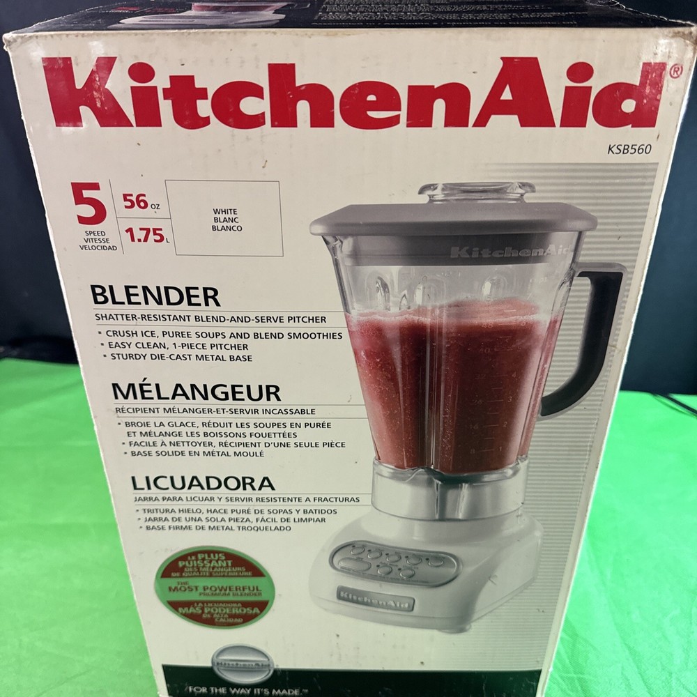 KitchenAid 5-Speed Blender with 56oz White Pitcher Model KSB560  