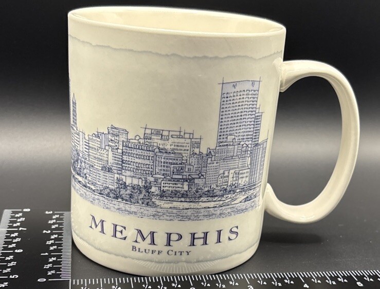 Starbucks 2008 MEMPHIS Bluff City 18 oz Architectural Coffee Mug