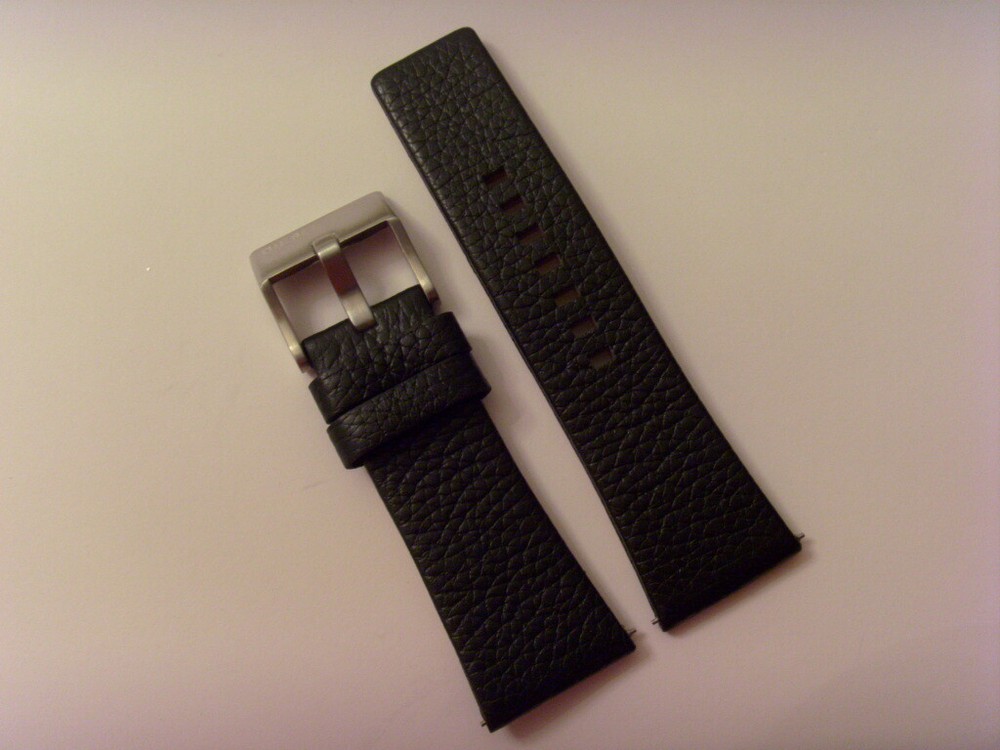 Diesel Original Replacement Leather Strap DZ5186 Watch Band Black Strap 26 mm