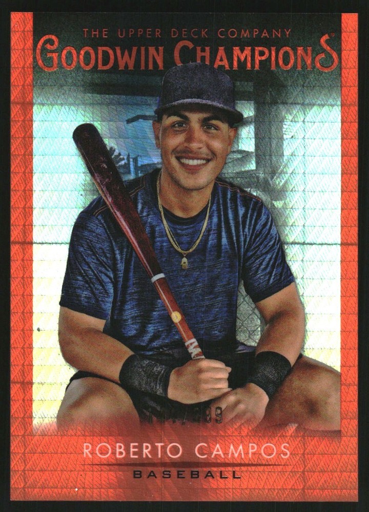 2021 Upper Deck Goodwin Champions Platinum Orange Prism #P27 Roberto Campos /399
