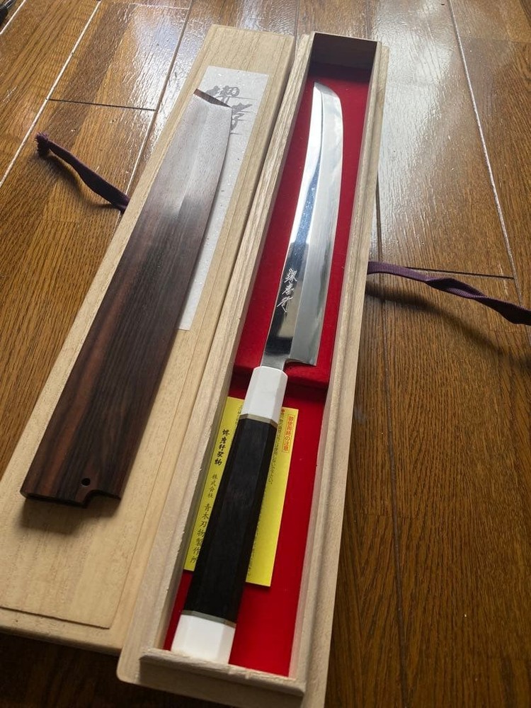 Takayuki Sakai Sakimaru Yanagiba Knife Bronze Blade Handmade by Togashi