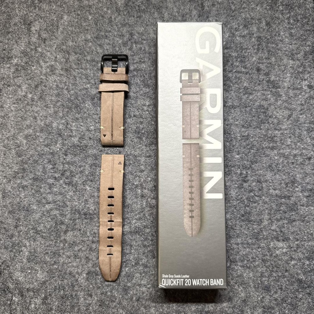 Garmin Quickfit 20 Leather Band Gray
