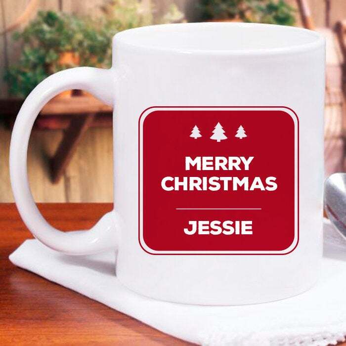 Merry Christmas Mug Engraved Holiday Coffee Mug Christmas Party Favors Xmas Gift