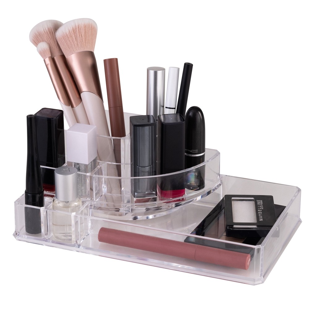 8-Section Clear Cosmetic and Jewelry Organizer