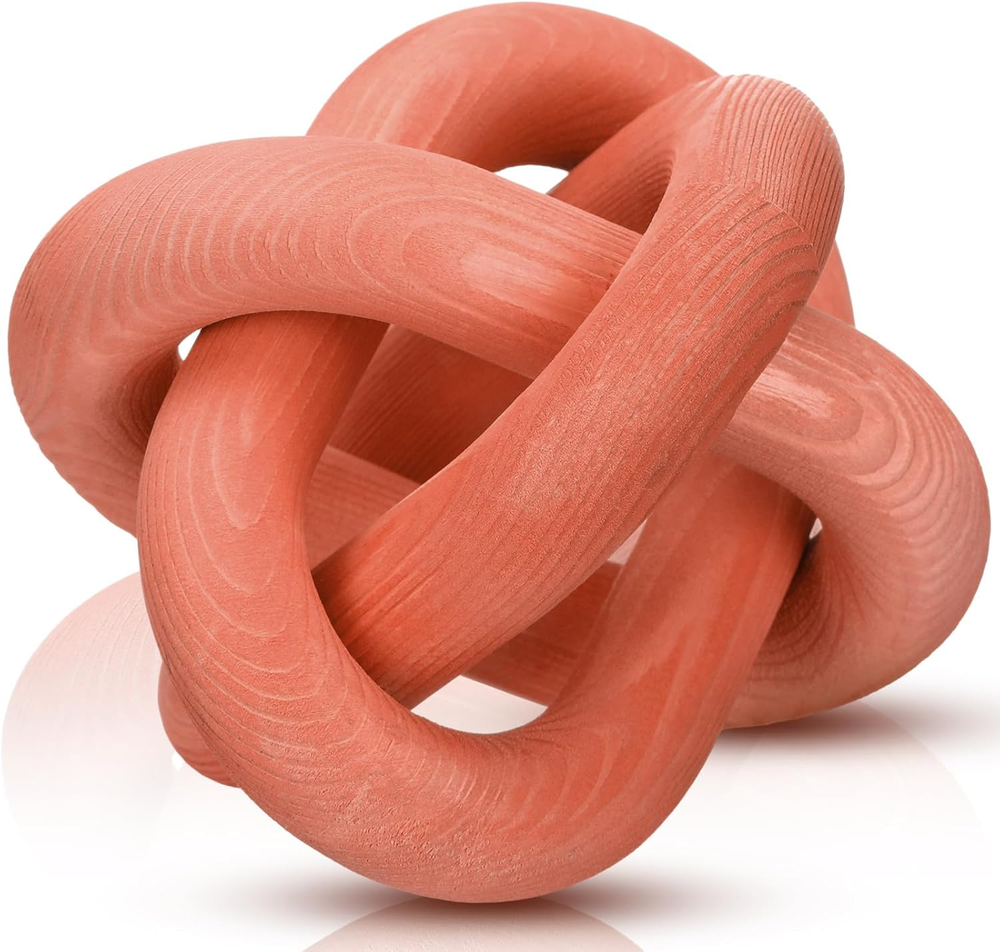 3 Link Wood Knot Decor Rustic Home Décor Accents Hand Carved Coffee Table Decora