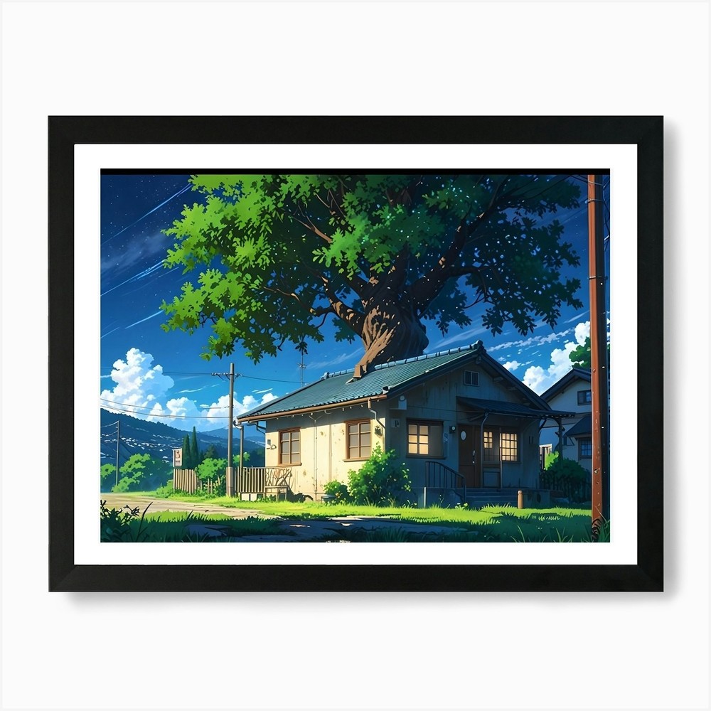 Framed Tree House Art Print Wall Decor Canvas Poster Picture  