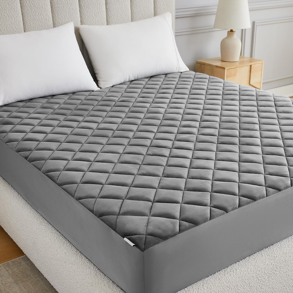 Velvet Soft Fluffy Mattress Topper Queen Mattress Pad, Breathable&Noiseless