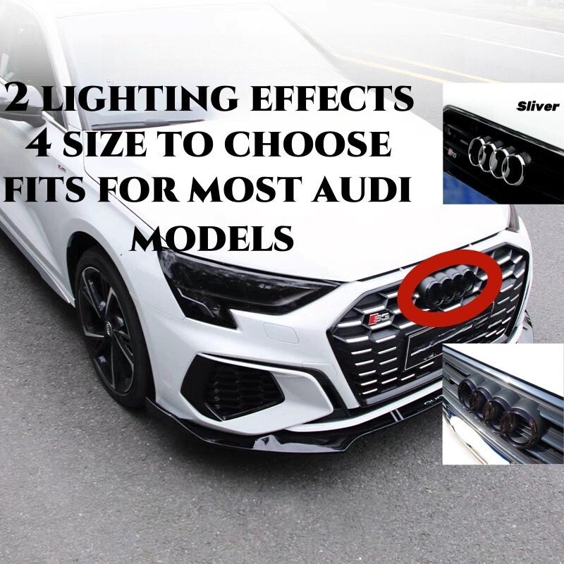 FRONT GRILLE LED EMBLEMS For Audi A3 A4 A5 A6 Q3 Q5 Q7 Cold Cursor Exterior Part