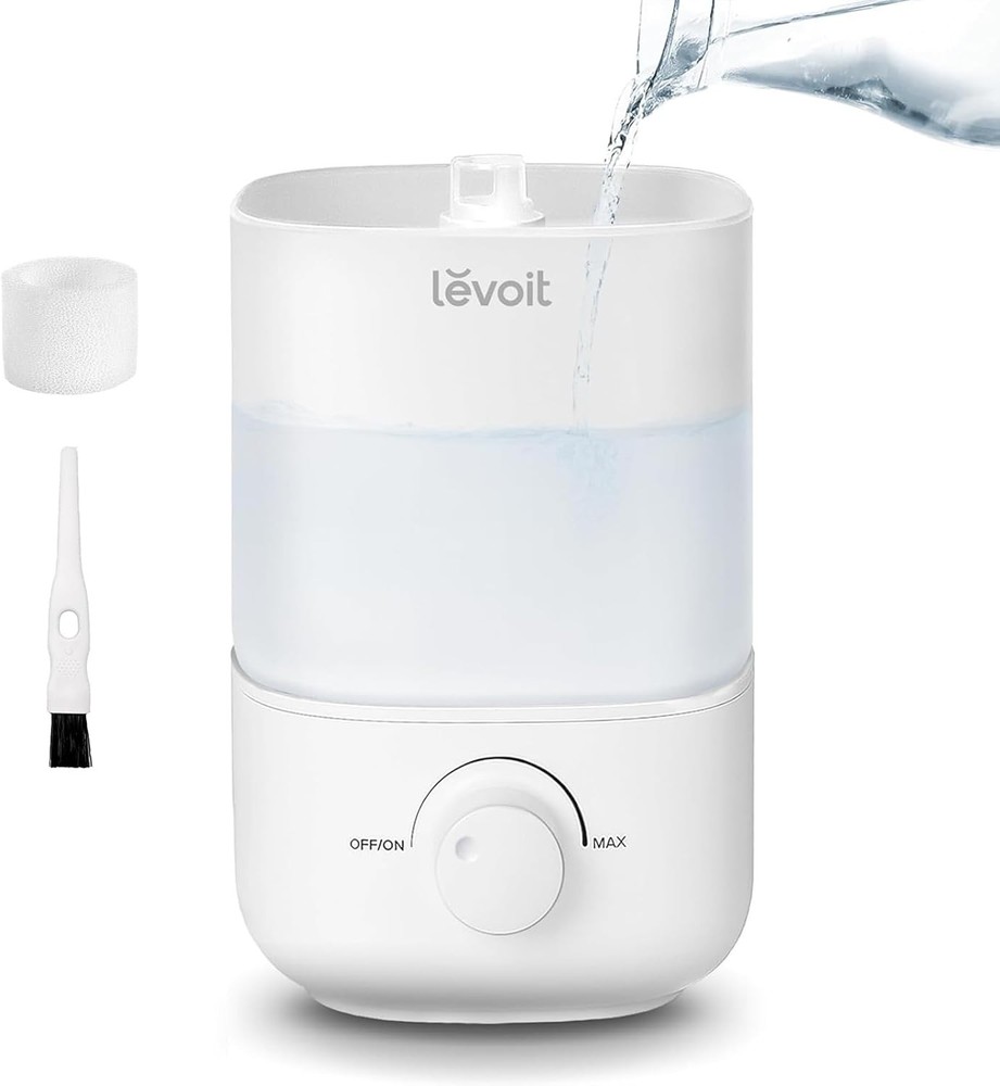 LEVOIT Top Fill Humidifiers for Bedroom, 2.5L Tank Humidifier, White