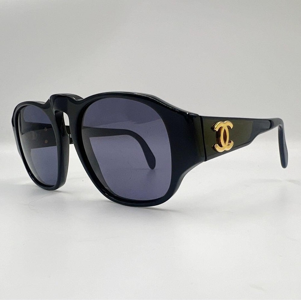 CHANEL 0006 Black Frame Sunglasses with Coco Mark Logo