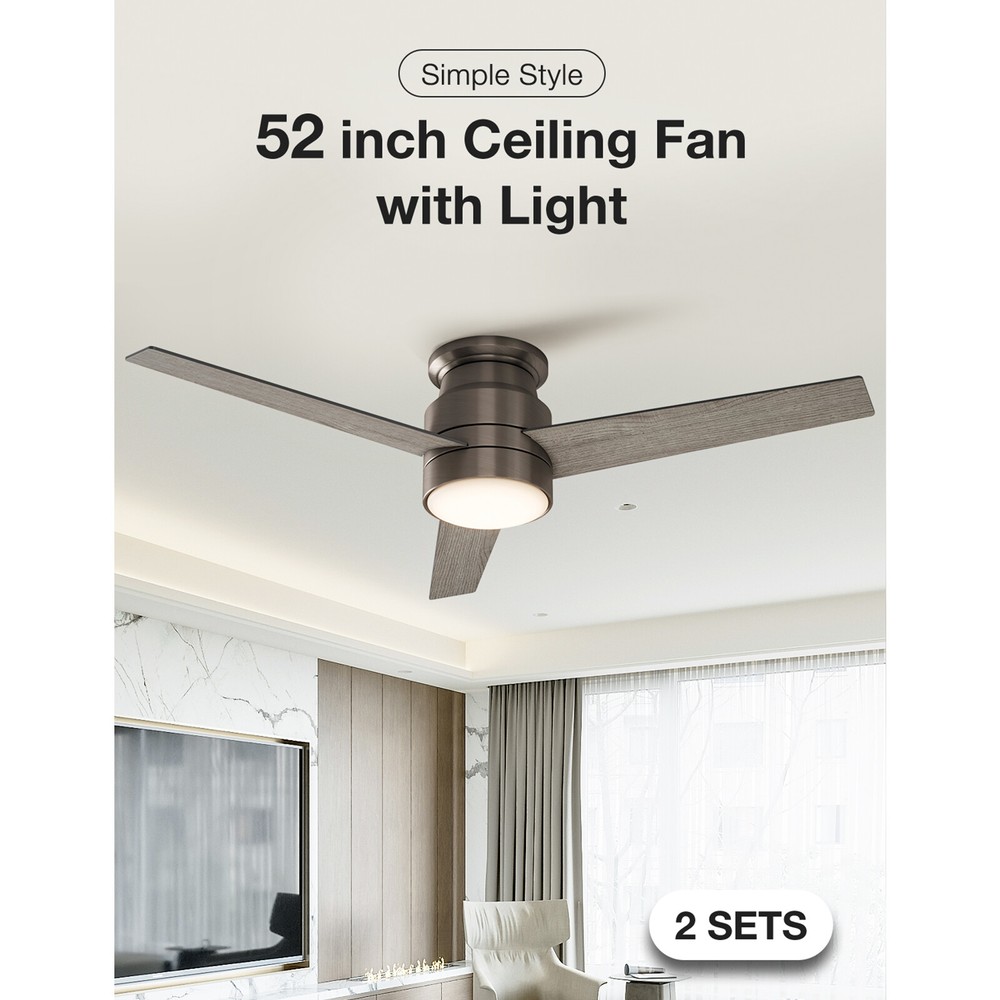 52inch (3-Blade) Ceiling Fan With Light and Remote Control