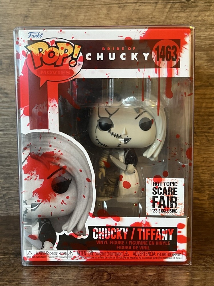 Funko Pop! Chucky Tiffany #1463 Scare Fair 2023 With Blood Splatter Protector