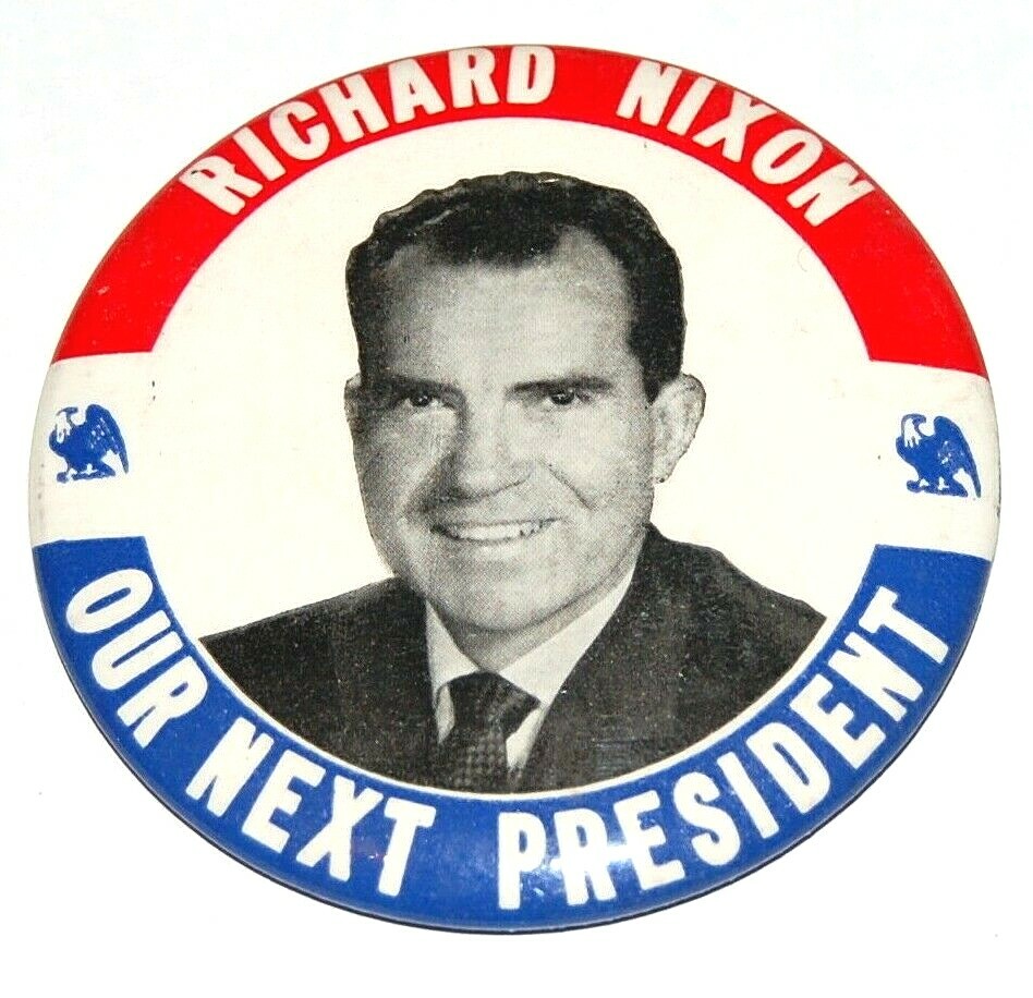 1968 RICHARD NIXON campaign pin pinback button political presidential election