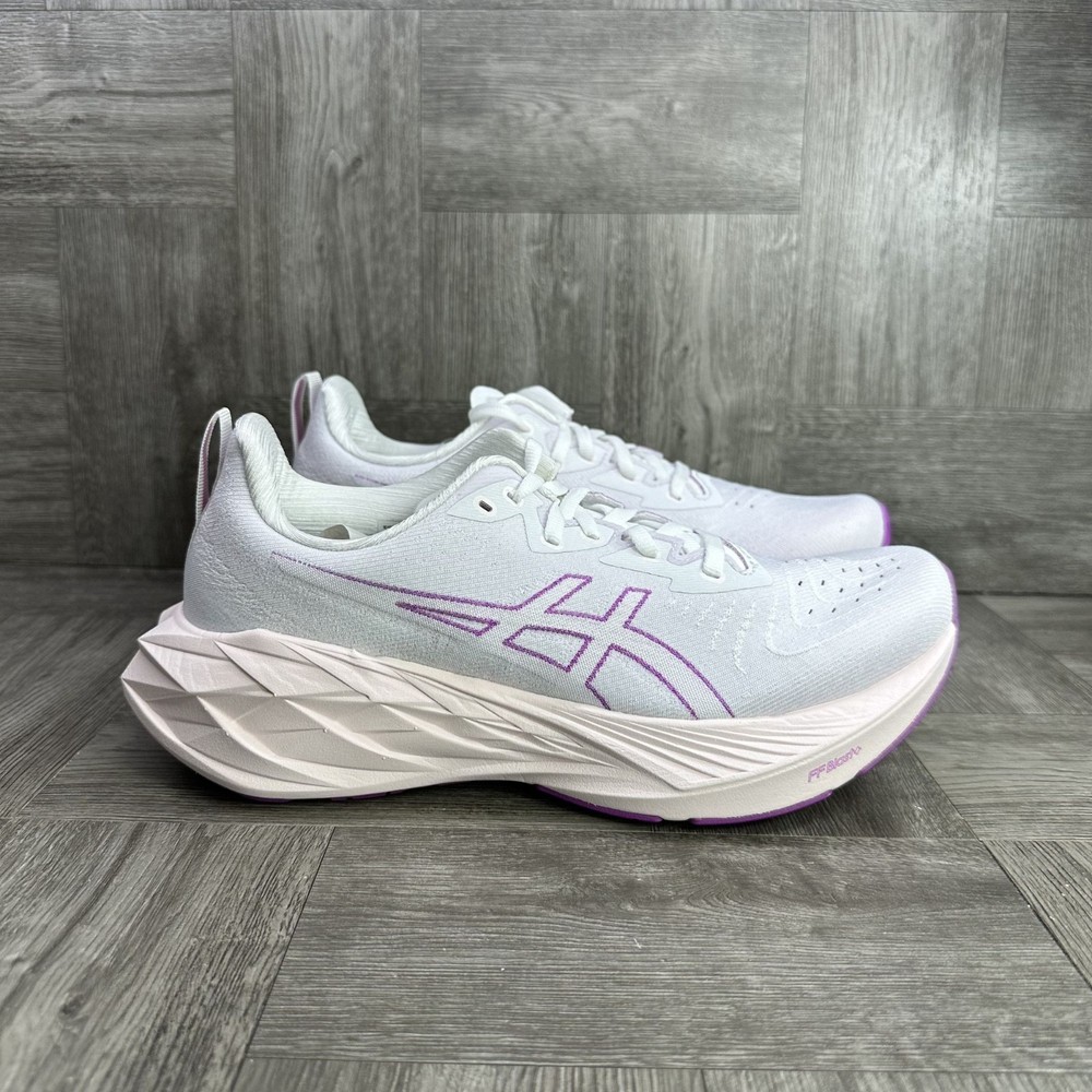 Asics NovaBlast 4 Women's size 9.5 Light Grey Purple Pink Running Shoes