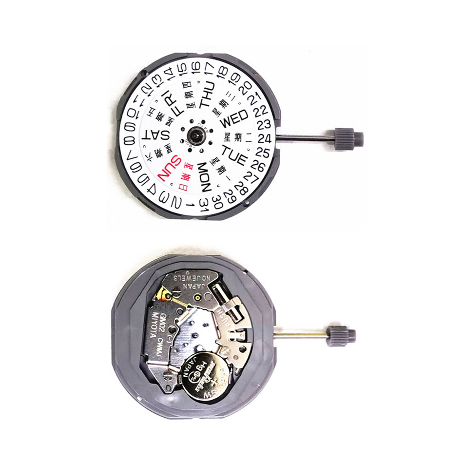 3 23.65mm Quartz Dual Calendar Watch Movement with Battery for Miyota GM02 GM00