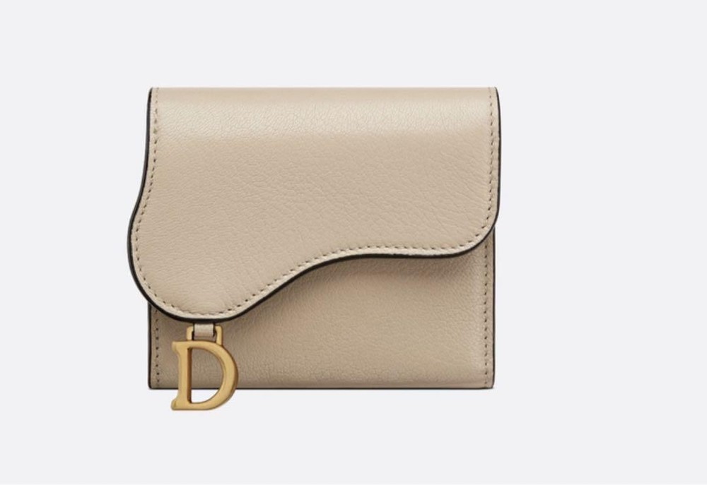 Dior Saddle Lotus Wallet in Black Leather Final Sale