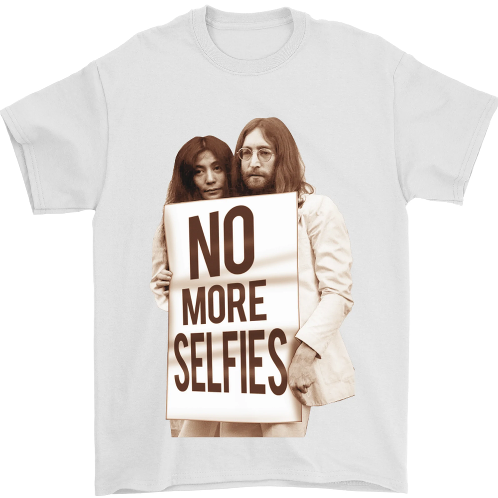 No More Selfies Funny Camera Photography Mens T-Shirt 100% Cotton