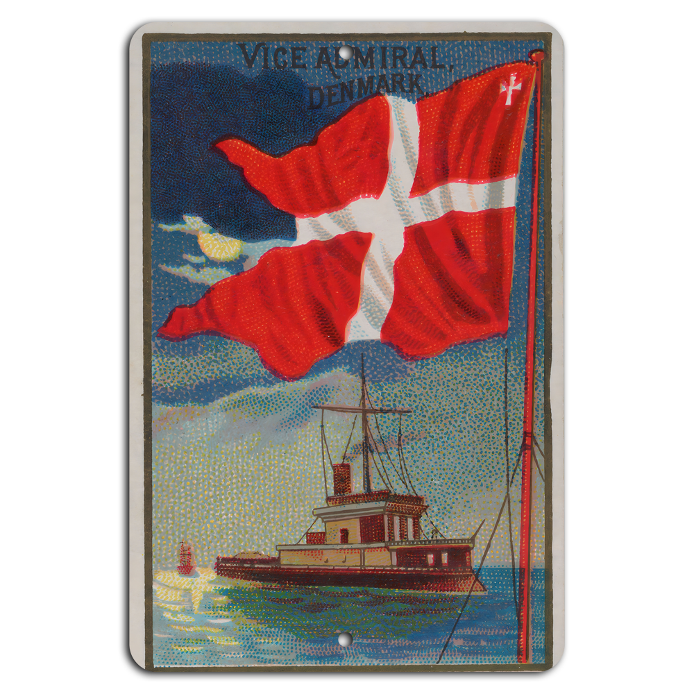 Vice Admiral Denmark: Nautical Heritage Collectible Sign