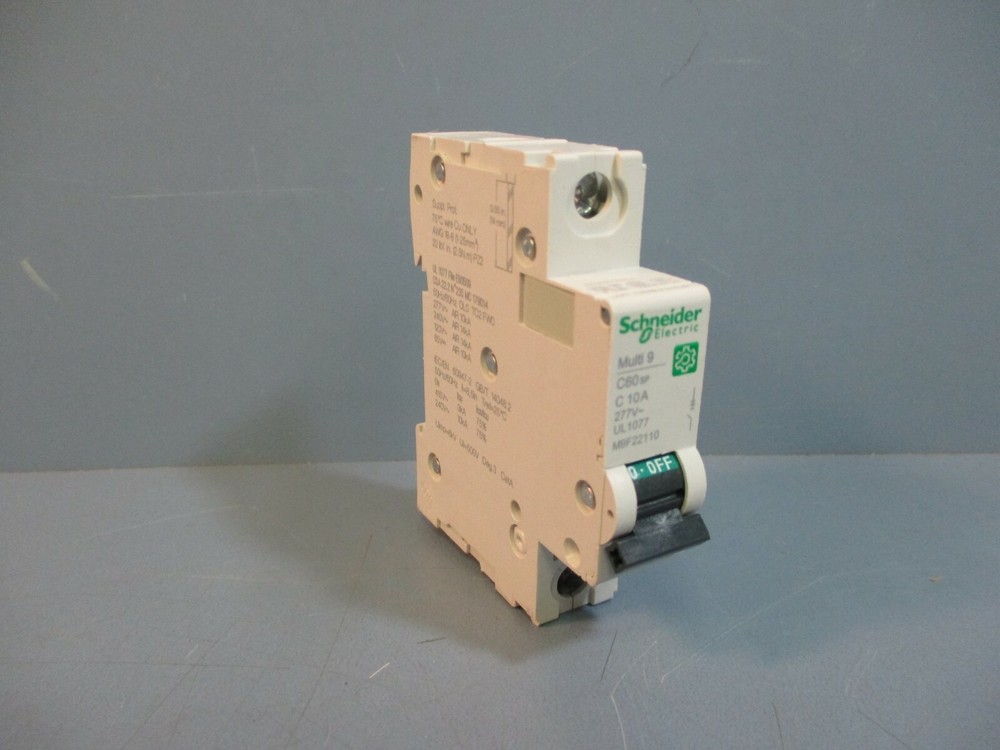 Schneider Electric M9F22110 Miniature Circuit Breaker Multi9 C60SP C 10A 277V~