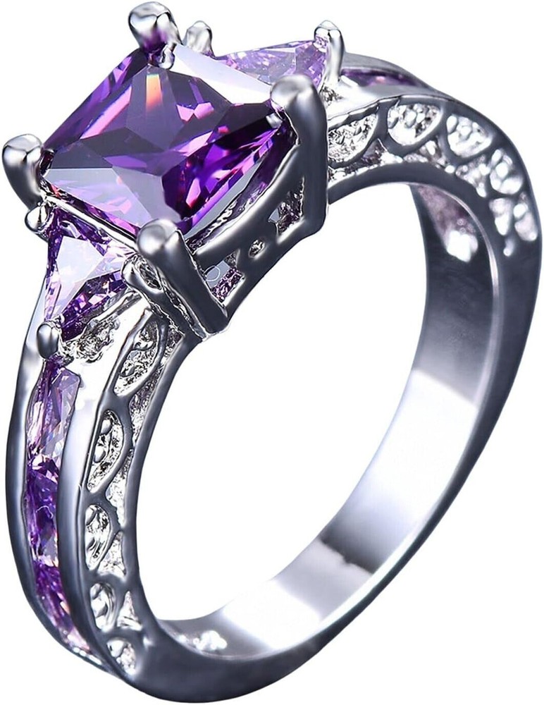 Sterling Silver 925 Plated Fashion Ring with Simulated Gemstone
