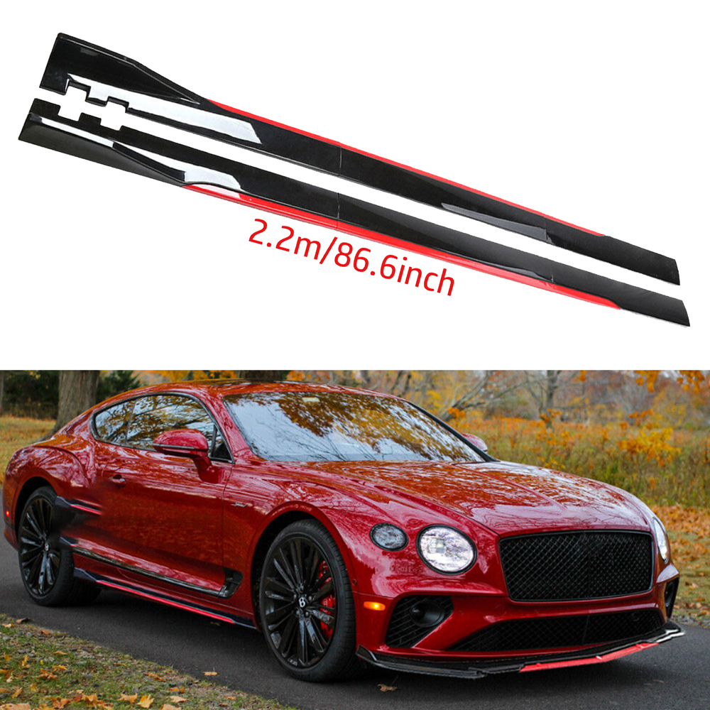 For Bentley Continental Side Skirt Extension Body Kit Splitter Spoiler Glossy