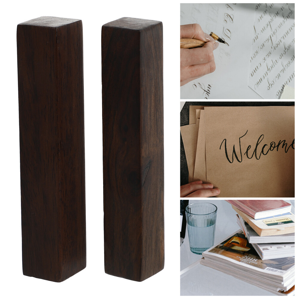 2 Pcs Flat Art Chinese Calligraphy Supplies Paperweight Office