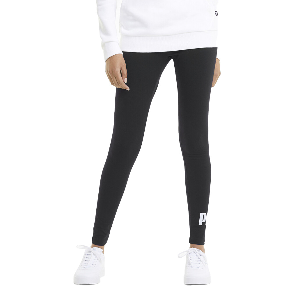 Puma Essentials Logo Leggings Womens Black Athletic Casual 586832-01