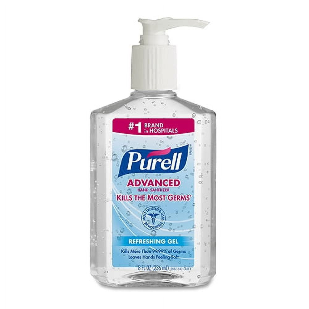 Purell Advanced Hand Sanitizer Refreshing Gel, Vitamin E, 8oz (4 Pack)