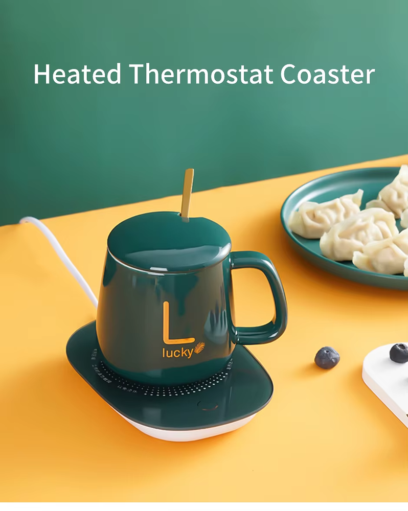 Electric Heated Coffee Mug Warmer Pad with USB - Smart Thermostatic Coaster