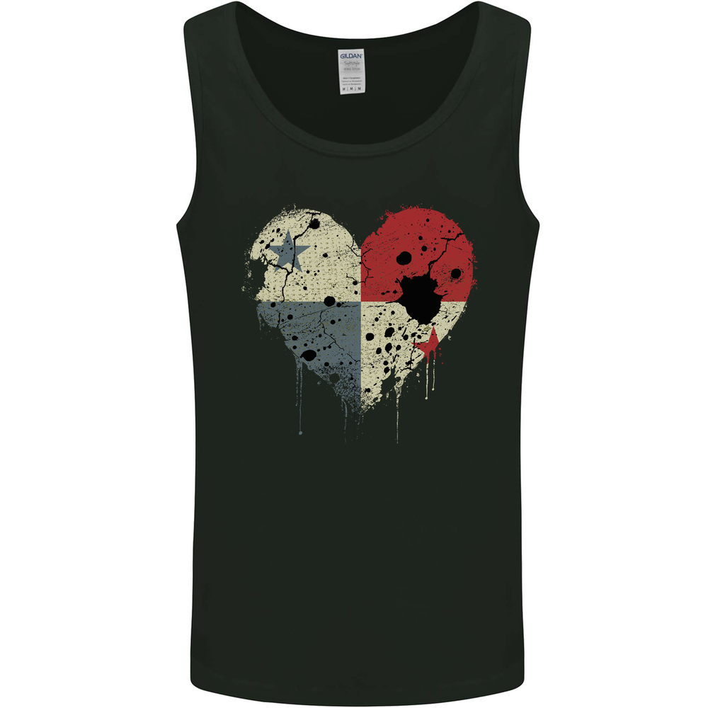 Love Flag Panama Football Mens Vest Tank Top