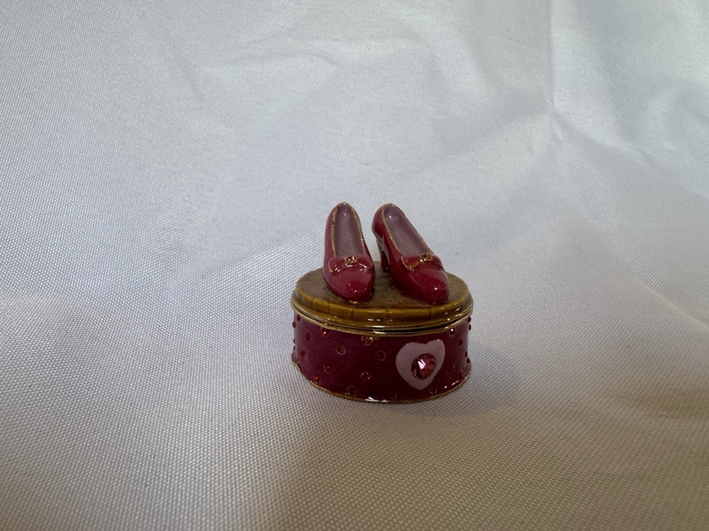 Department 56 Wizard Of Oz Ruby Slippers Bejeweled Trinket Box