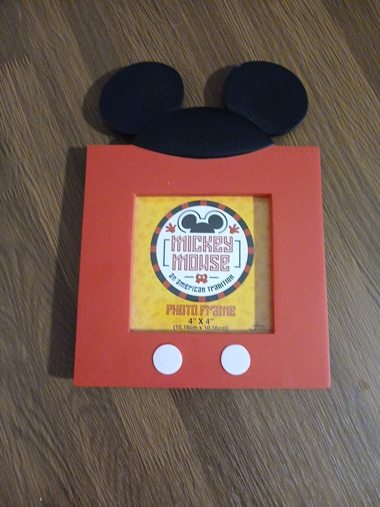 Disneyland Paris Mickey Mouse Ears Wood Picture Frame