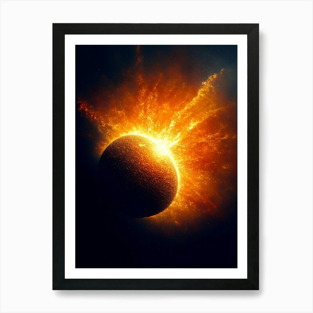 Solar Eclipse Art Print Framed Wall Art Poster Canvas Print Picture