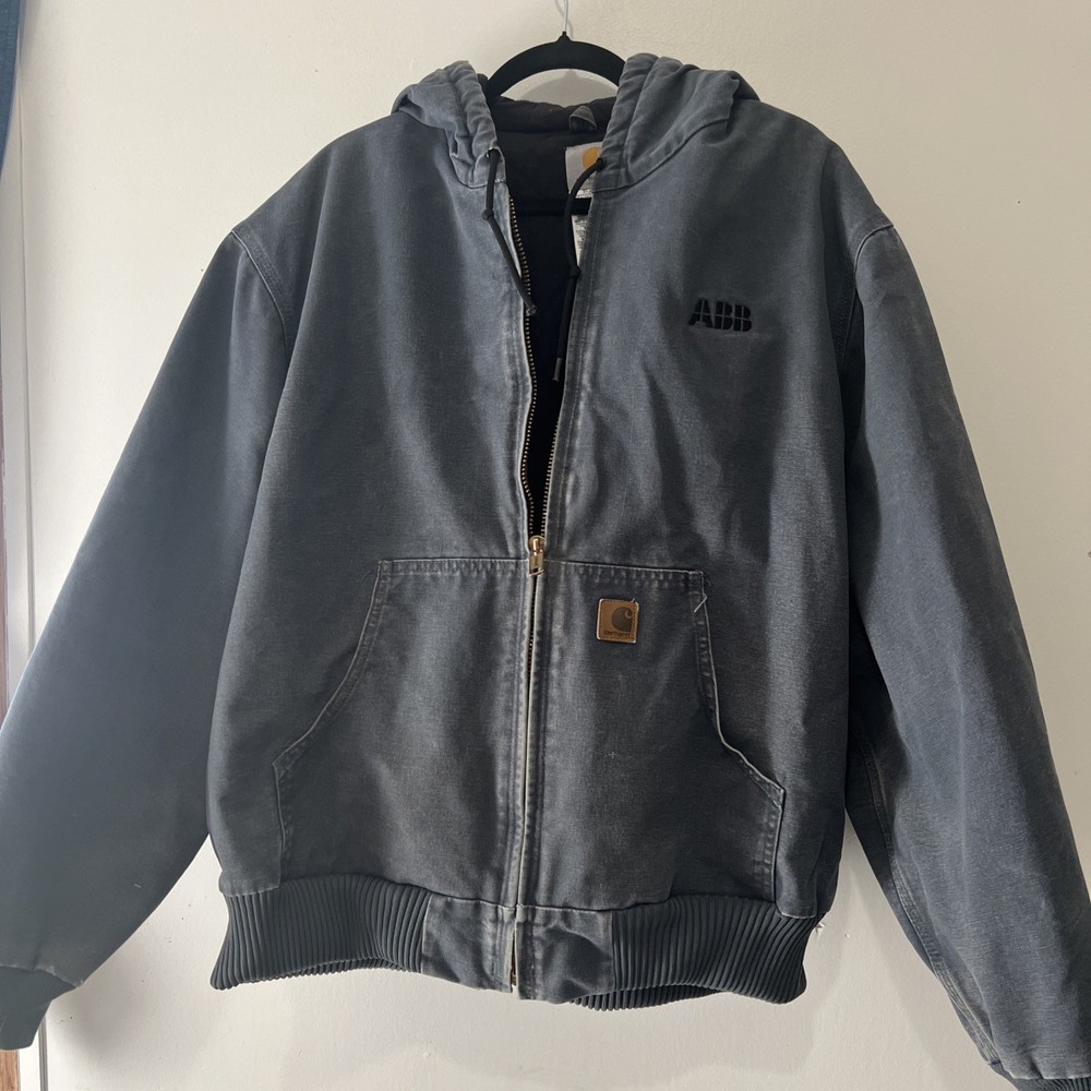 Carhartt Vintage Hooded Jacket J130 MDT size XL lined, warm workwear Hunting
